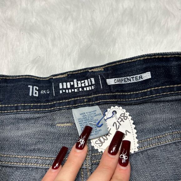 Urban Pipeline dark wash carpenter cargo jeans size 16 - Picture 3 of 4